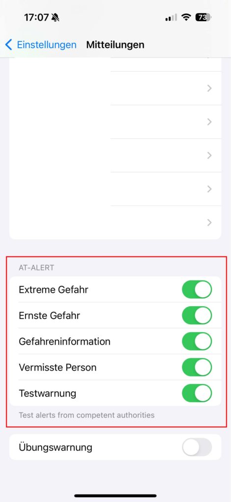 AT-Alert iOS Anleitung