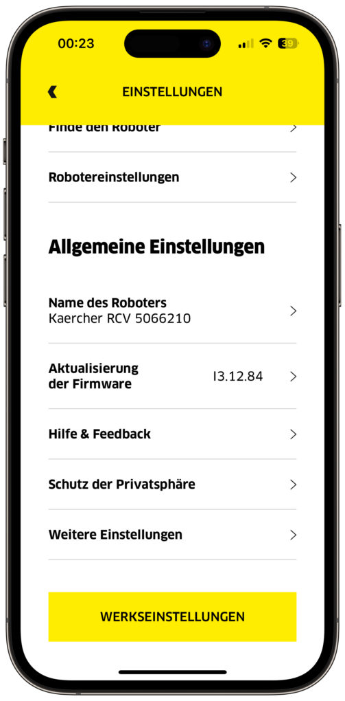 Kärcher RCV5 App 6